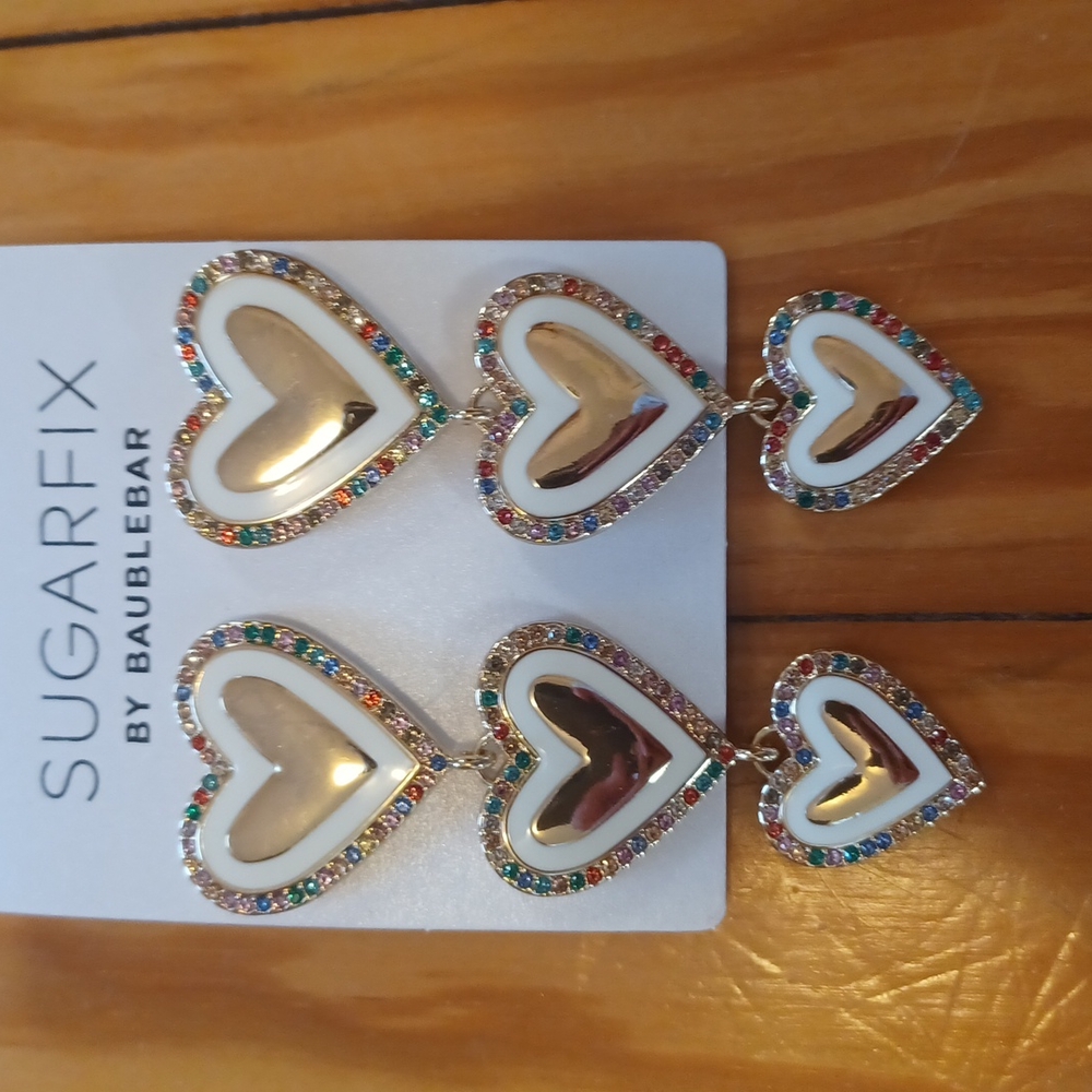 Sugarfix by BaubleBar triple heart earrings